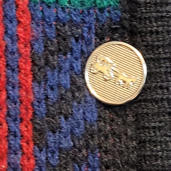 Vintage Cardigan Button Up Tartan Plaid Tally Ho Size Med Large No Size Tag - Picture 3 of 7